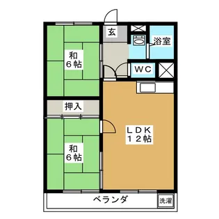 木村コーポ A棟【3階】の間取り