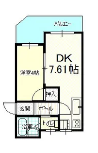 シャトウ山陽【3階】の間取り