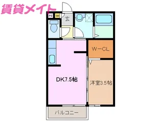 エスプワール城之内【2階】の間取り