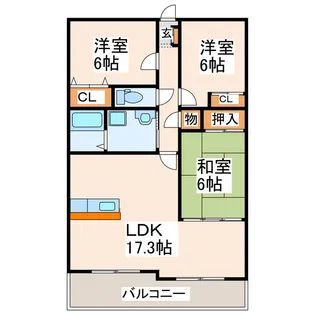 エクセレントM【3階】の間取り