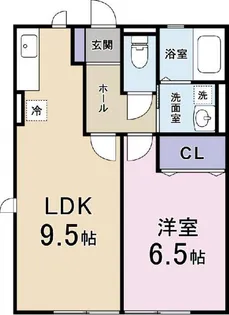 レスポワールA【1階】の間取り