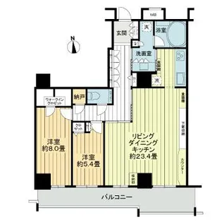 リュークスタワー ザ・ウエスト【29階】の間取り