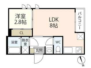 Grandtic Smart Regina (レジーナ)【2階】の間取り
