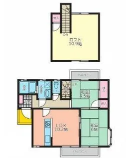 鹿児島県鹿児島市田上台2【アパート】の間取り