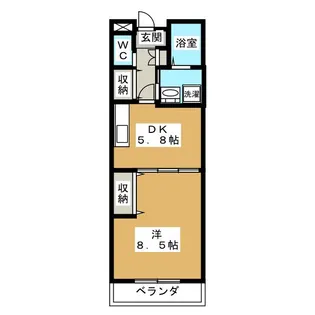 アビタシオン オジェール【2階】の間取り