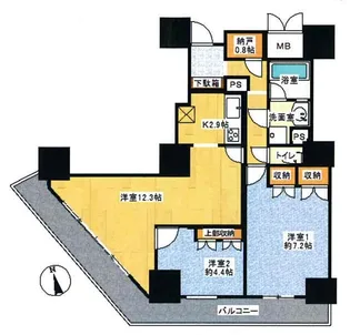 パークタワー台原【21階】の間取り