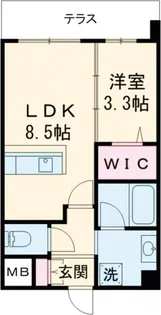 デ・クメール滑石【1階】の間取り