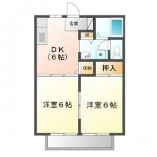 サンライフ中川【2階】の間取り