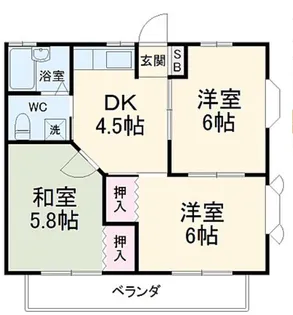 サンコーポラス日和第六【2階】の間取り