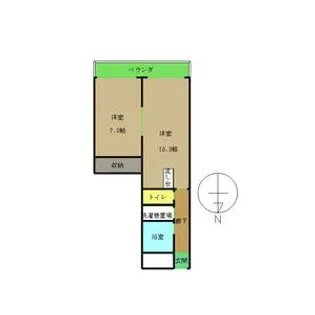 VIP-IN太平洋ノースヒルズ【2階】の間取り