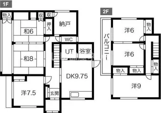 岩手県盛岡市三本柳1地割【一戸建】の間取り