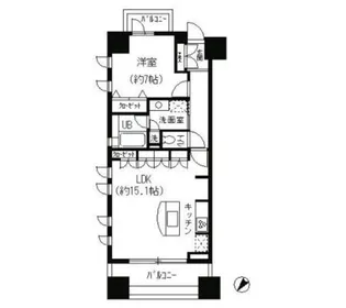 パークキューブ日本橋水天宮【10階】の間取り