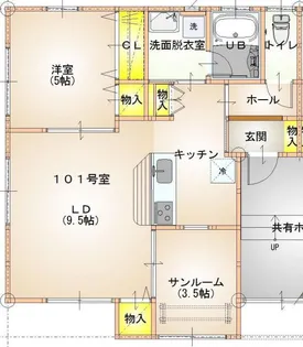 新潟県長岡市上除町【アパート】の間取り