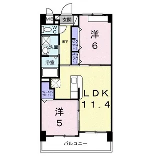 コンフォート フィールド【6階】の間取り