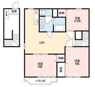 コンフォタブルアイエス【2階】の間取り