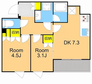 コンフォリア・リヴ南品川【3階】の間取り