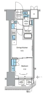 ルフォンプログレ田原町【4階】の間取り