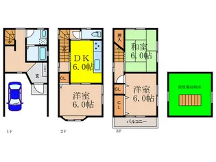 大阪府高槻市津之江町1【一戸建】の間取り