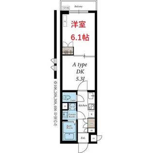 リブリK&W上池台【1階】の間取り