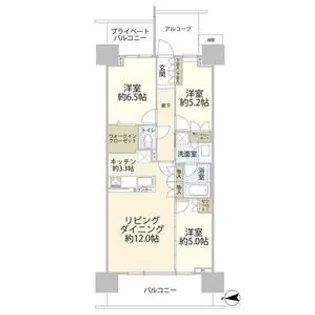 グランドメゾン品川シーサイドの杜【1階】の間取り