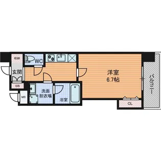 1Kの間取り画像