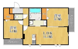 神奈川県川崎市幸区古市場2【マンション】の間取り