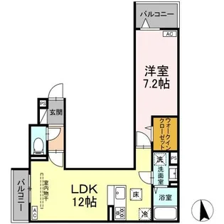 セレスティア亀有【1階】の間取り