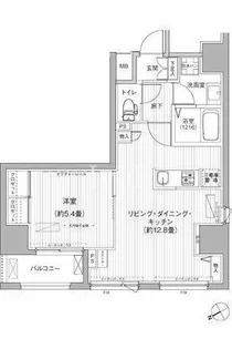 東京都台東区柳橋2【マンション】の間取り