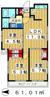 ヘーベルブランシュ【2階】の間取り