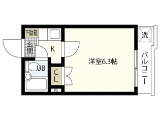 エステート14東雲【4階】の間取り