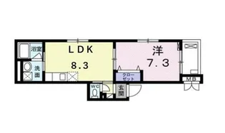 カーサ アルドーレ【4階】の間取り