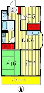 ラポールお花茶屋【5階】の間取り