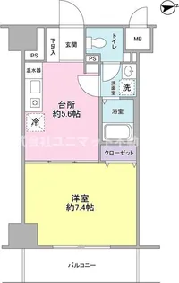 東京都中央区東日本橋2【マンション】の間取り