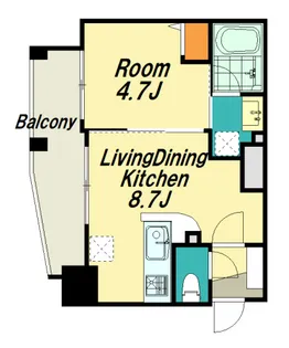 1LDKの間取り画像