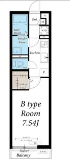 1Kの間取り画像