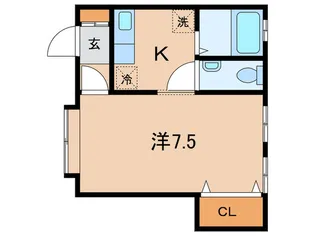 ハイツ津布久【1階】の間取り