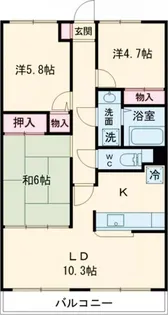 アビタチオーネ【3階】の間取り
