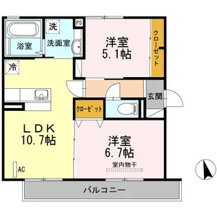 ボヌールK【3階】の間取り