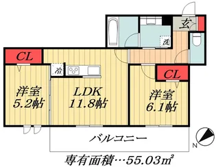 千葉県市川市平田2【アパート】の間取り