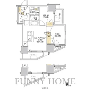 東京都世田谷区上馬2【マンション】の間取り
