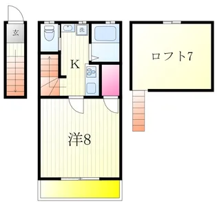 フラット12【2階】の間取り
