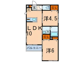 ディモ-ラ・ビアンカ【3階】の間取り