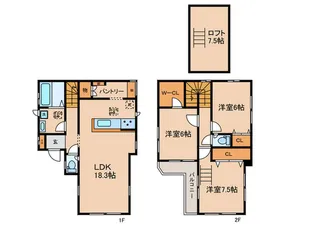 東京都葛飾区東金町7【一戸建】の間取り