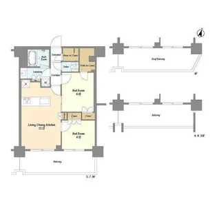 神奈川県川崎市宮前区小台1【マンション】の間取り