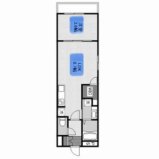 広島県福山市手城町2【アパート】の間取り