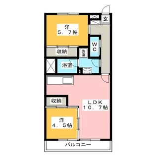 オアシスタイセイIII【2階】の間取り