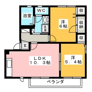amour【2階】の間取り