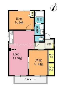 サンライズコート A棟【1階】の間取り