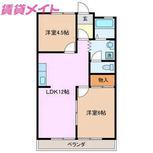 コーポ五反畑【1階】の間取り