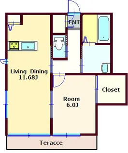 マ・メゾンA【1階】の間取り
